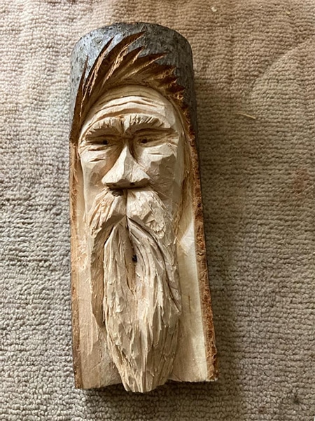 new life in the form of art: a woodcarving