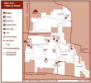 Sand Creek Conservation Area Map (click to view enlarged version)
